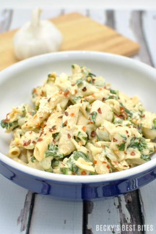 Creamy Garlic Spinach Chicken Pasta