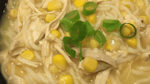Easy Chicken & Corn Noodle Soup