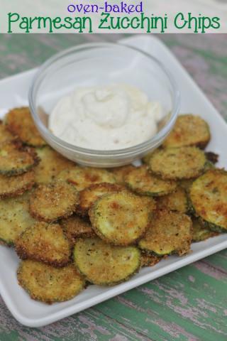 Oven Baked Parmesan Zucchini Chips