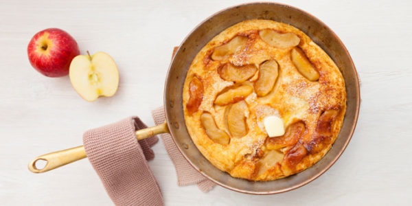German apple pancake tatine style upside down