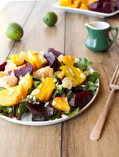 Baby Beetroot Salad with Orange, Avocado and Walnuts