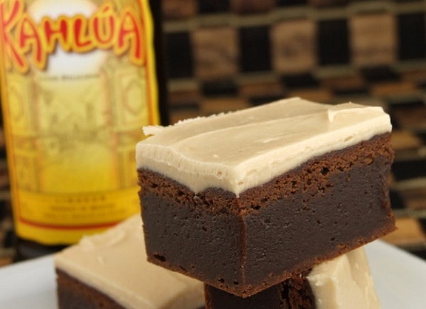 Kahlua Brownies with Brown Butter Icing