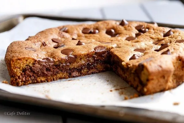 Nutella Stuffed Deep Dish Skillet Cookie