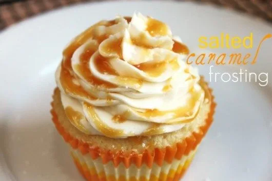 Vanilla Bean Cupcakes with Salted Caramel Frosting