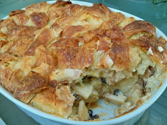 Baked Apple and Croissant Pudding