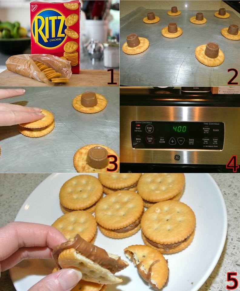 Rolo Stuffed Ritz Crackers