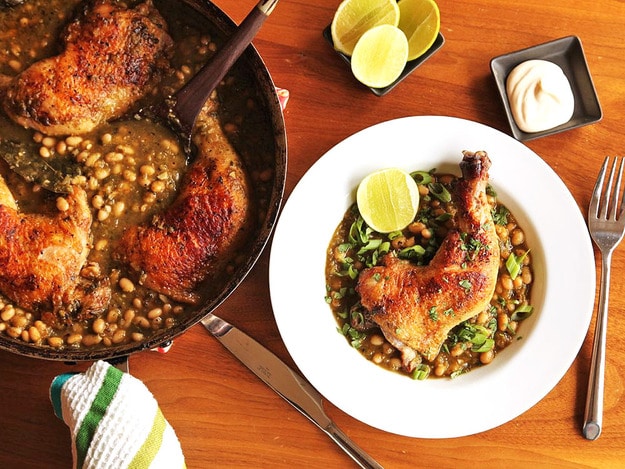 Braised Chicken with Beans