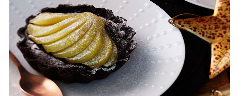 Pear and Chocolate Fudge Tartlets