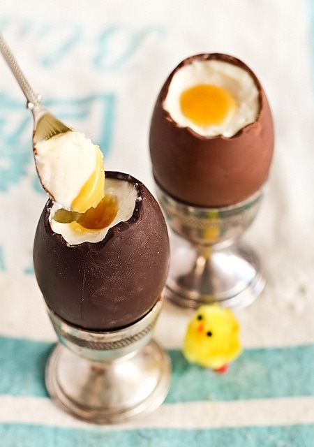 Cheesecake Filled Chocolate Easter Eggs