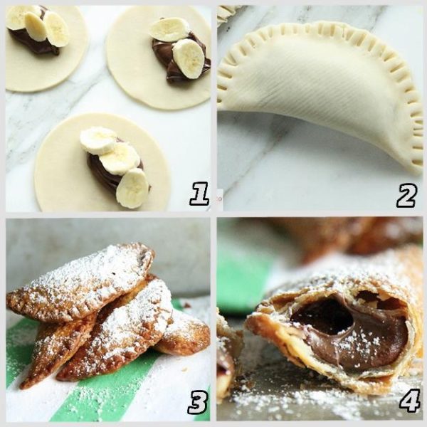 fried bananas with nutella