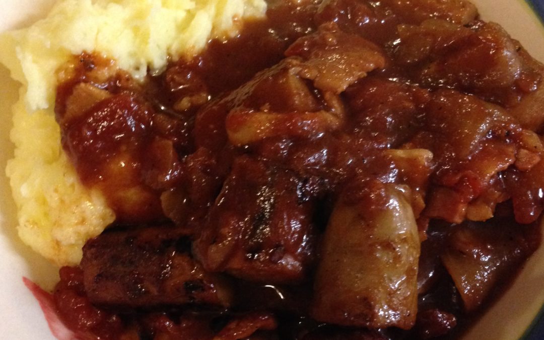 Devilled Sausages Sam's Kitchen