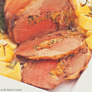 Lemon and Thyme Easy Carve Leg of Lamb with Root Vegetables