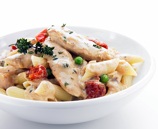 Penne with Creamy Chicken and Thyme Sauce