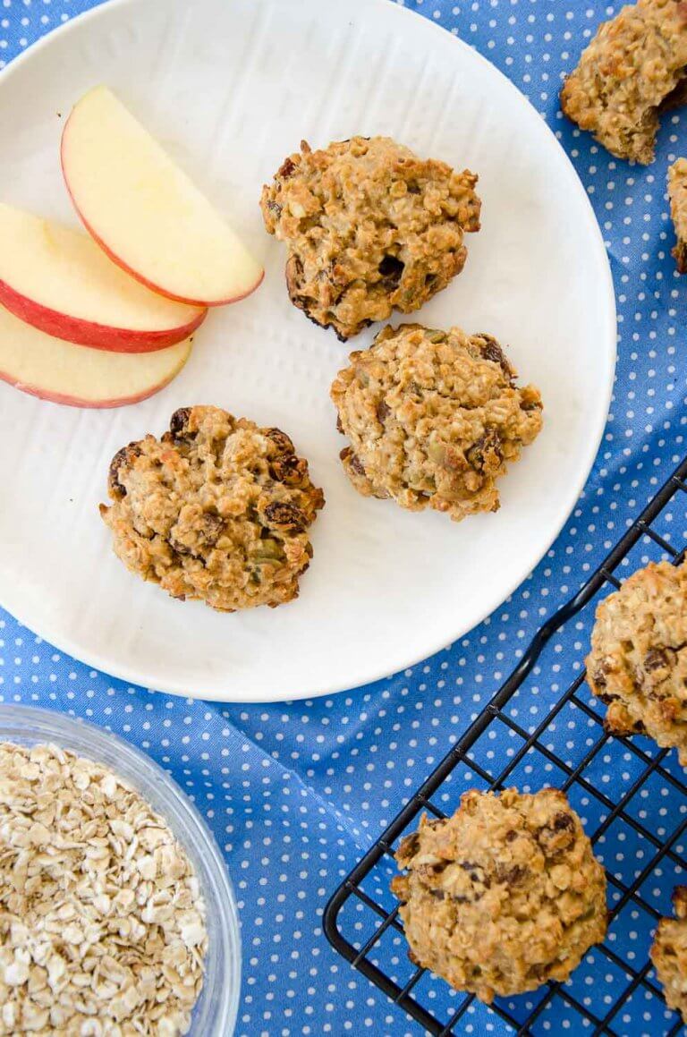 Apple Oat and Raisin Cookies