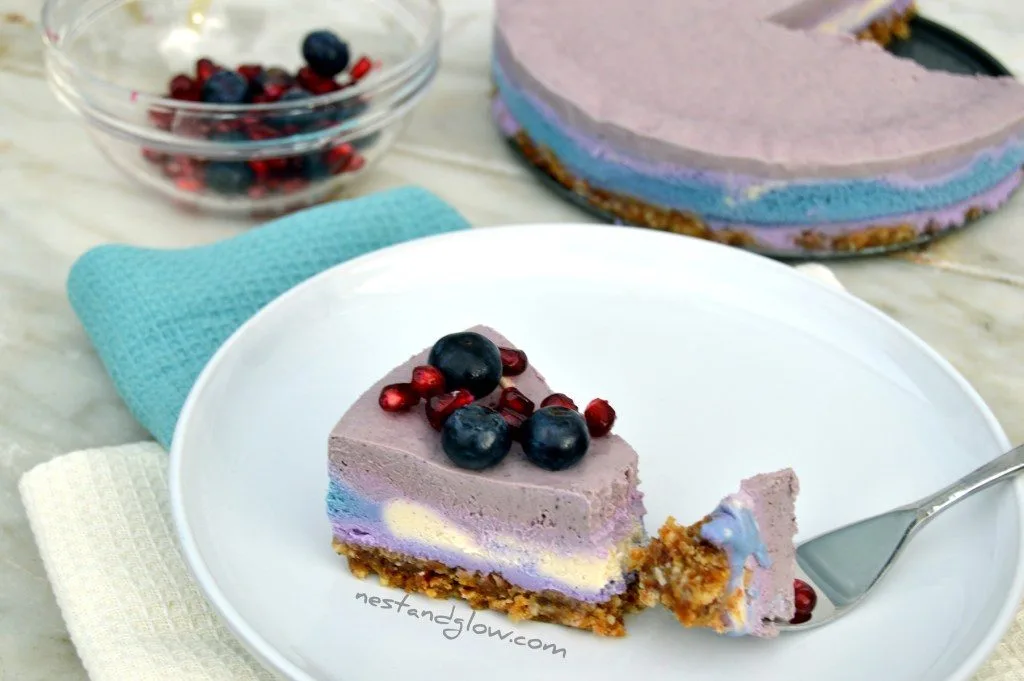 Cotton Candy Cashew Cheesecake