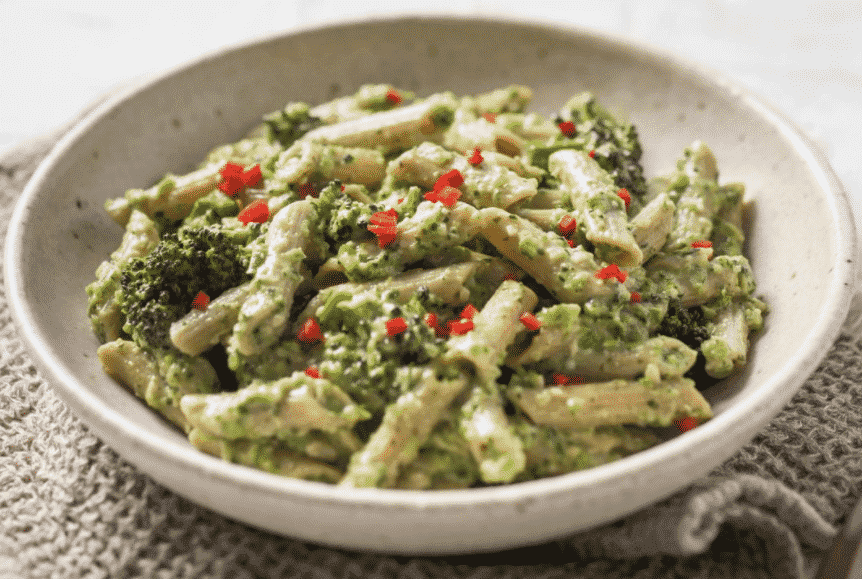 Vegan Pesto Pasta with Broccolini