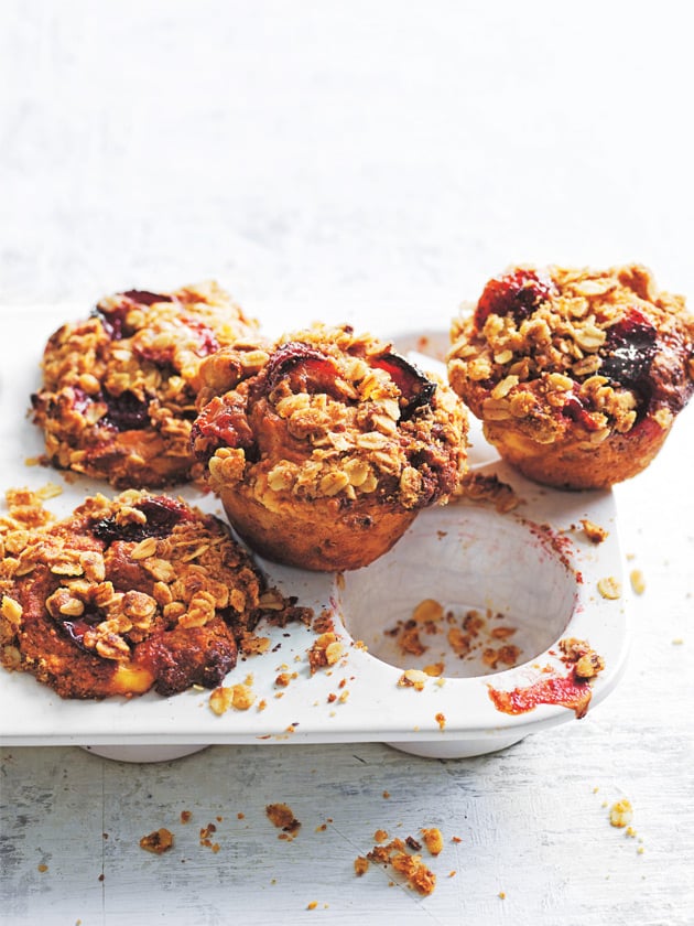 Strawberry and Ricotta Muffins with Oat Crumble Topping