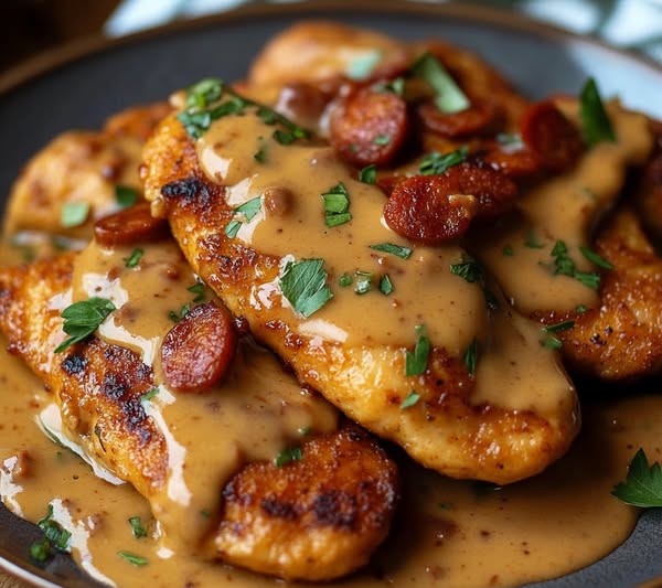 Chicken Tenders with Creamy Chorizo Sauce