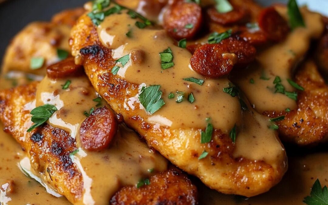 Chicken Tenders with Creamy Chorizo Sauce