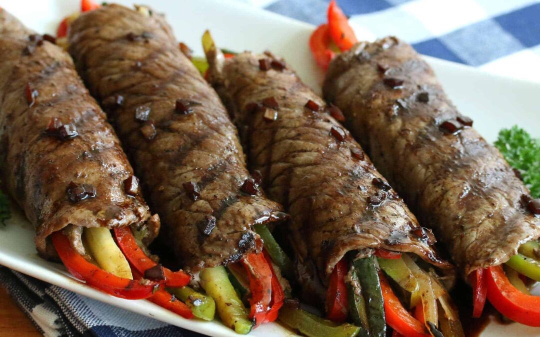 Balsamic Glazed Steak Rolls